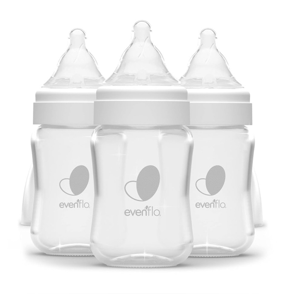 Evenflo Feeding Balance + Wide Neck Glass Bottles - 6oz 3 Pack